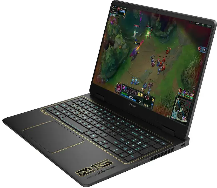 HP OMEN 16 League of Legends limited edition laptop in Shadow Black finish