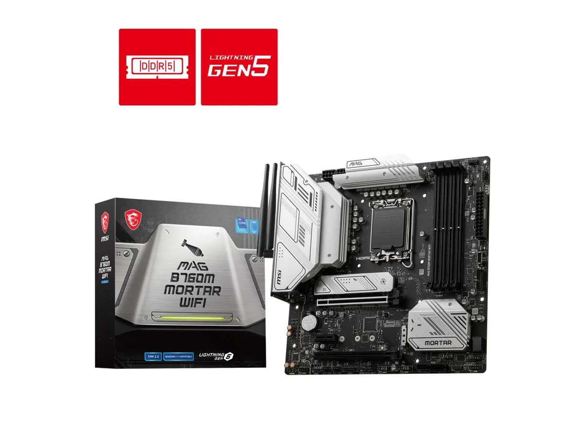 MSI MSI MAG B760M MORTAR WIFI Intel motherboard FF4D516G6000HC38ADC01 — product photo