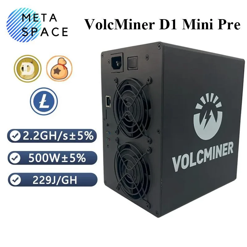 Compact silver ASIC miner box with front grille and rear ports