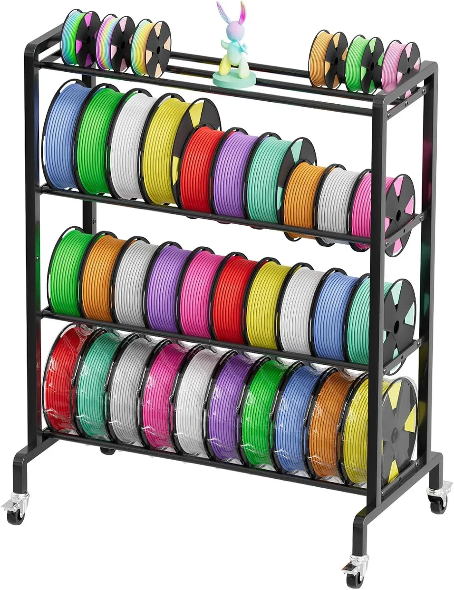 BFKK BFKK 3D Printers Accessory Filament Storage Rack 4-Tier 50 Spools 80 kg With Wheels — 제품 사진