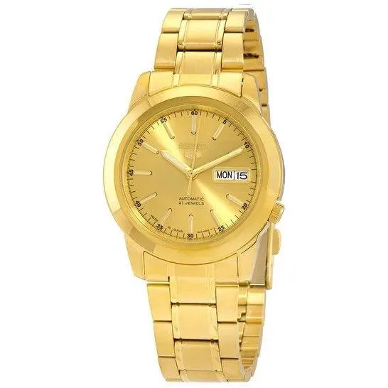 Seiko Seiko 5 Automatic SNKE56J1 Gold Tone 39mm Watch — fotografia produsului