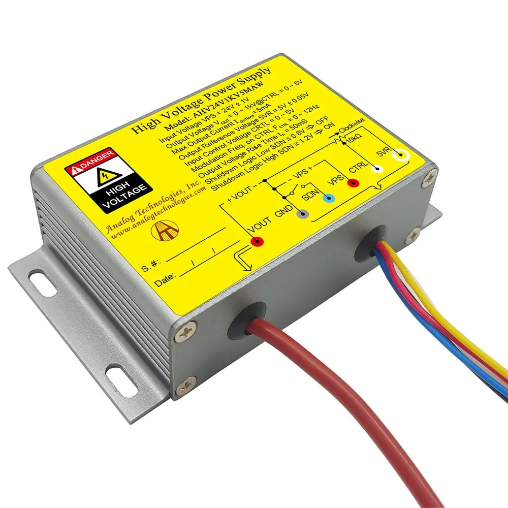 Compact high voltage power supply in a metal enclosure
