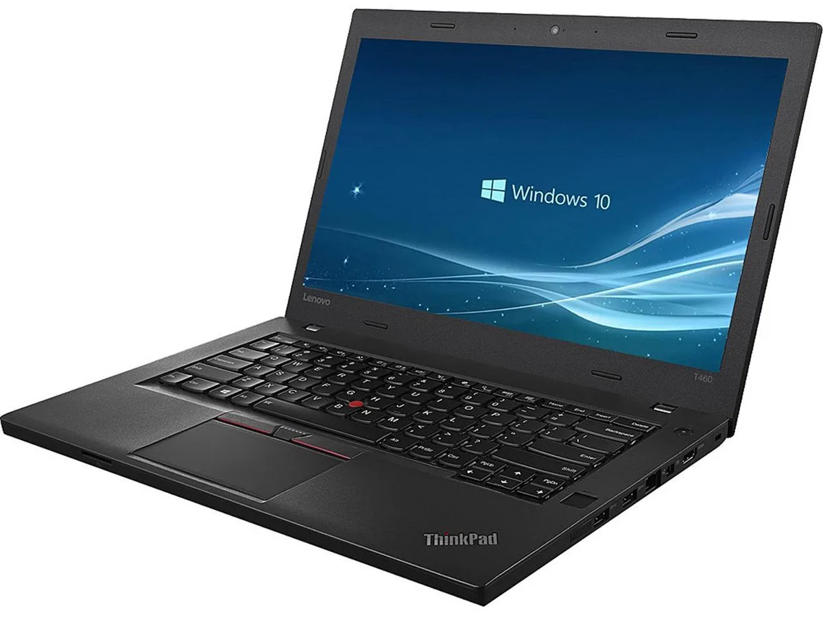 Black Lenovo ThinkPad T460 14.0 inch laptop, matte finish