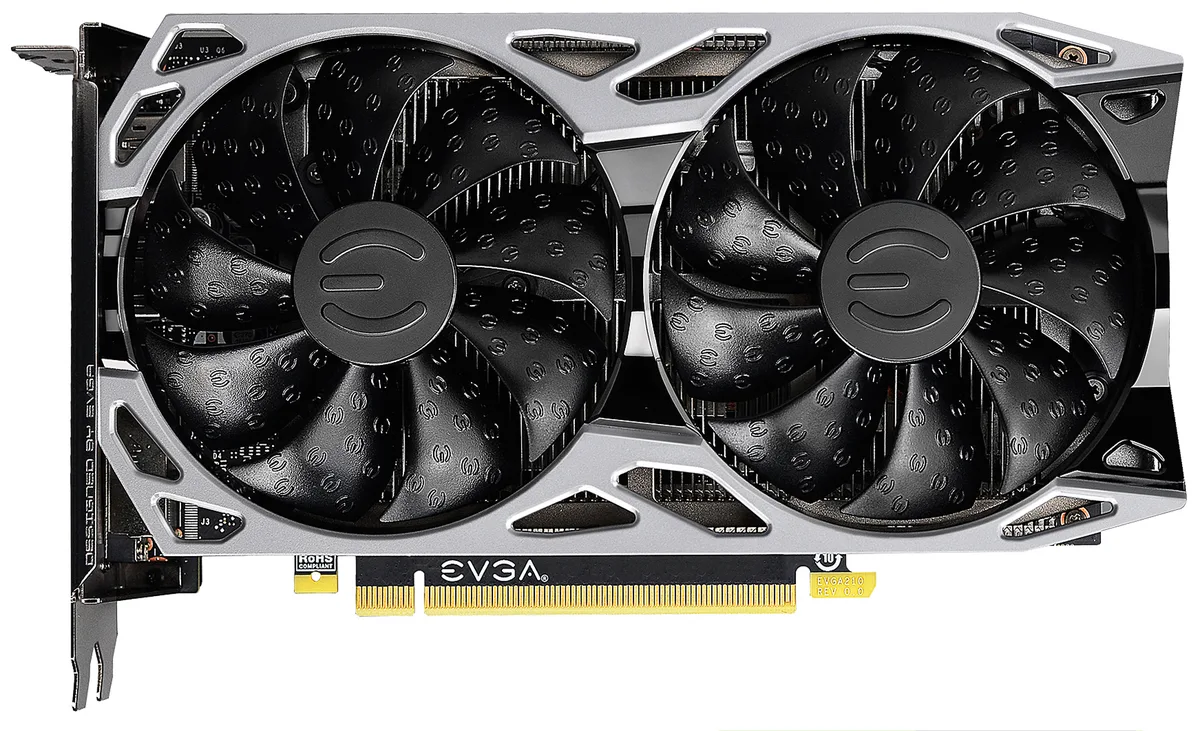 EVGA GeForce GTX 1660 SC ULTRA dual-fan graphics card with metal backplate