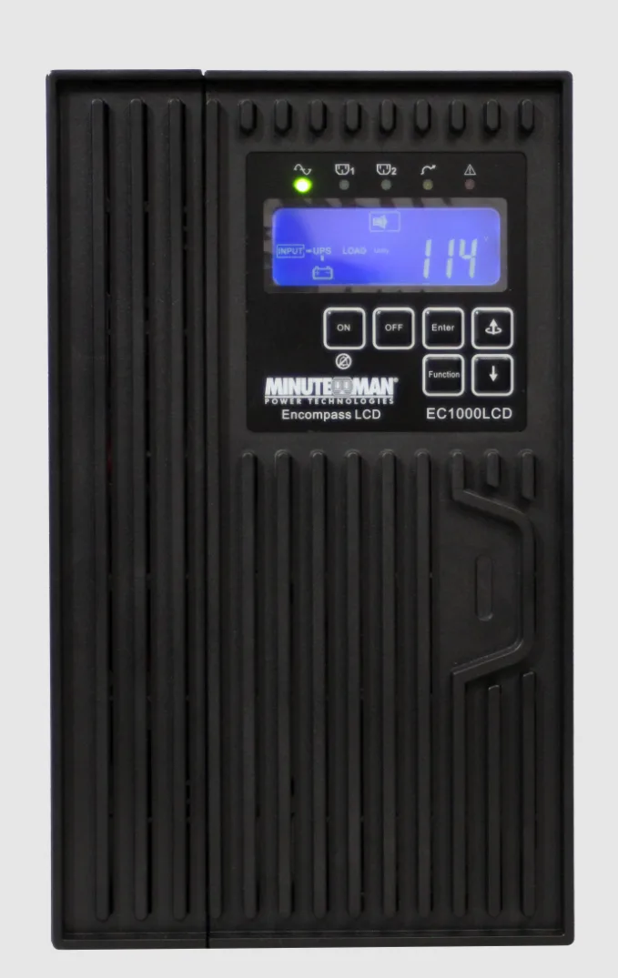 MINUTEMAN MINUTEMAN EC1000LCD-NC 1000VA 900W 120V UPS with SNMP-NV6 card — produktbilde