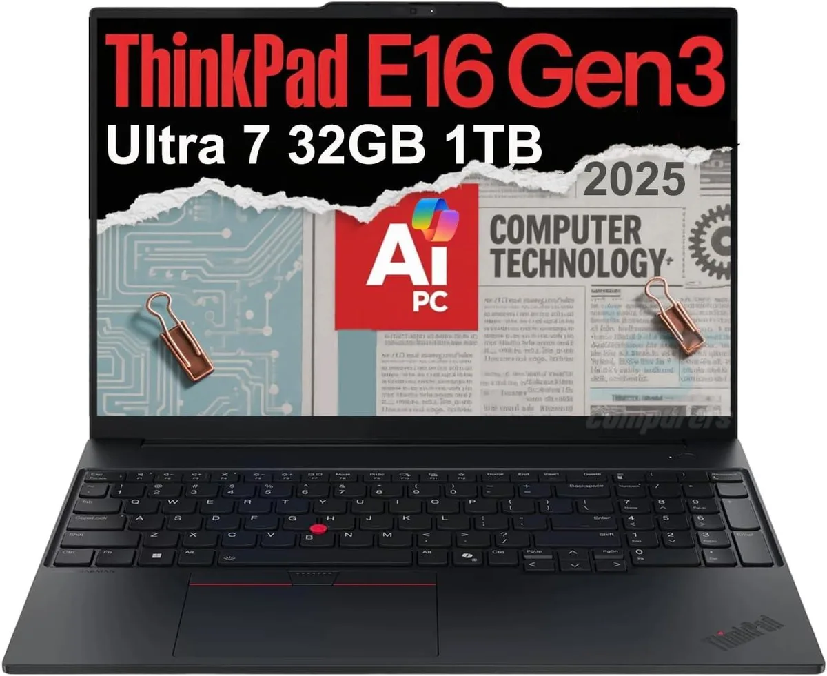 Lenovo Lenovo ThinkPad E16 Gen 3 Ultra 7 255H 32GB 1TB business laptop — Produktfoto