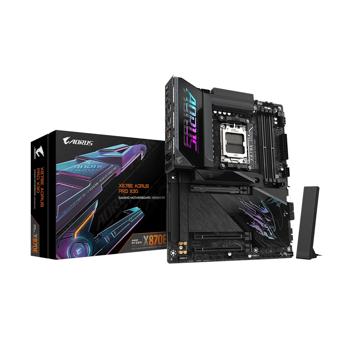 GIGABYTE GIGABYTE X870E AORUS PRO X3D AMD motherboard — product photo