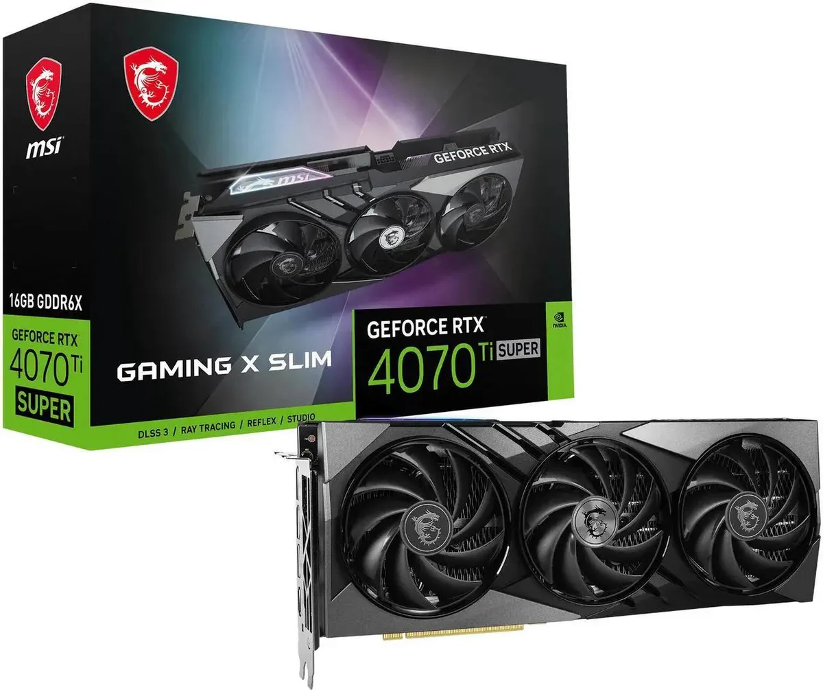 MSI MSI RTX 4070 Ti SUPER 16G GAMING X SLIM graphics card — 商品写真