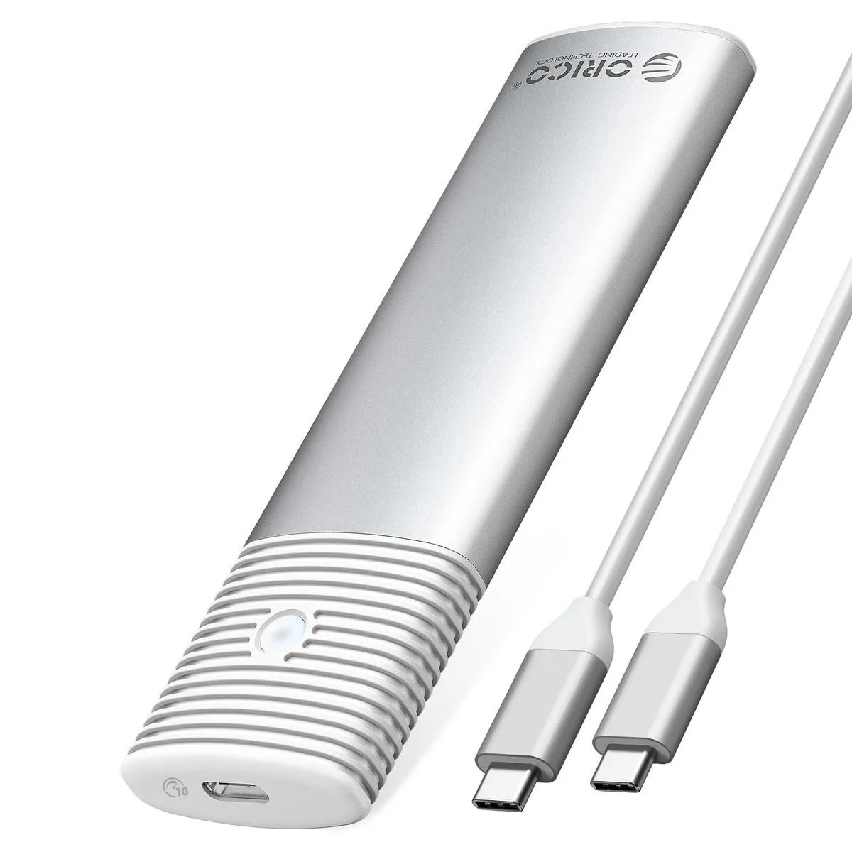 Orico Orico M.2 NVMe SATA USB 3.2 10Gbps 5Gbps drive enclosure Silver — Produktfoto
