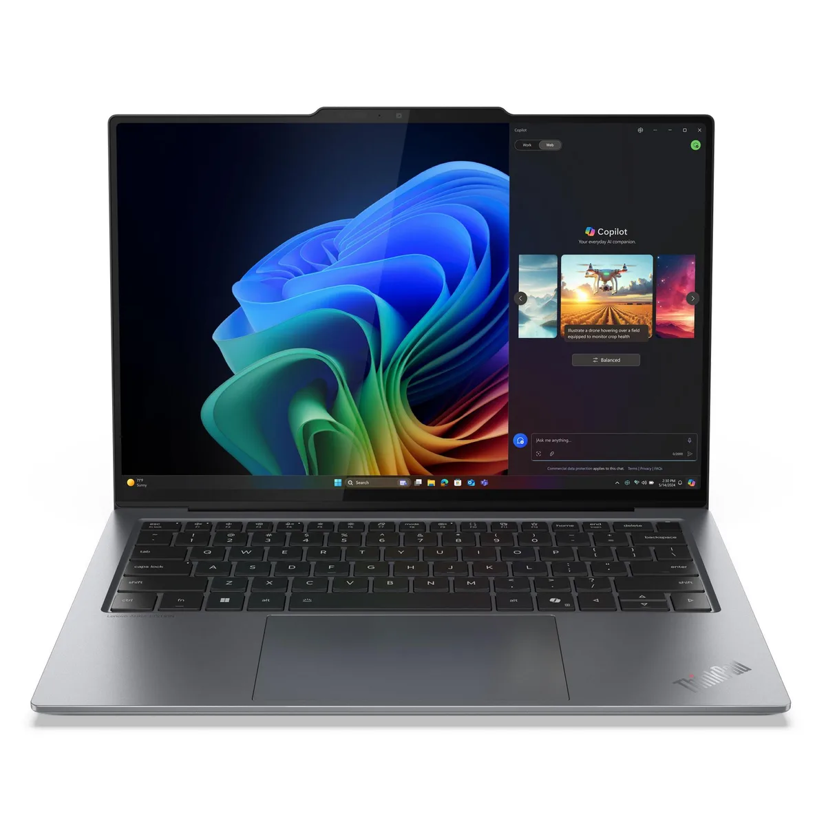Aluminium laptop, 14 inch OLED touchscreen, ultrathin profile