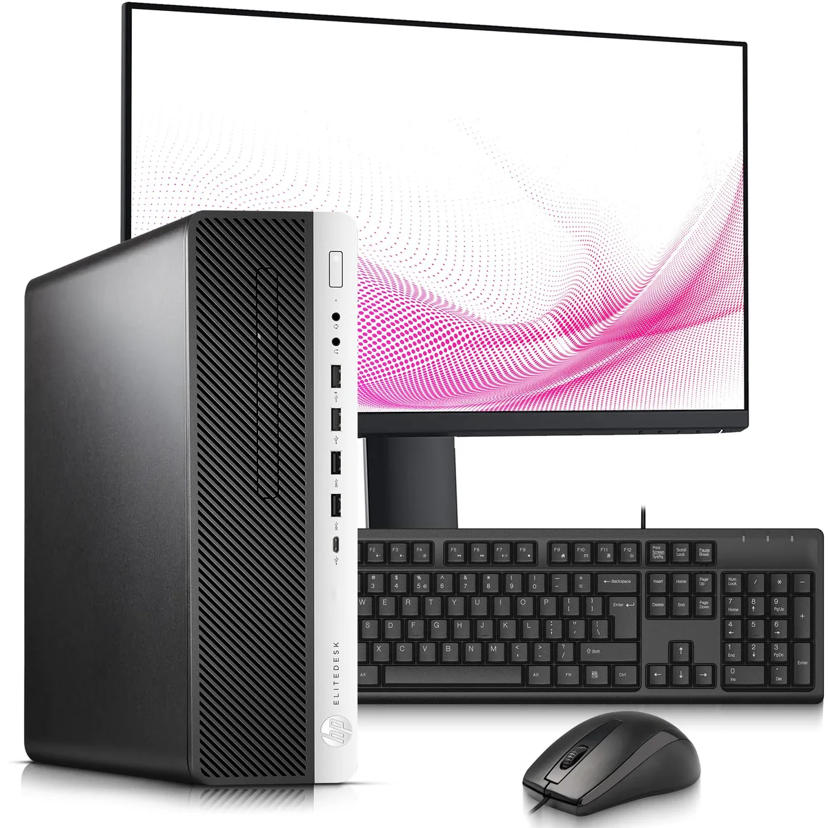 Black HP EliteDesk 800 G3 SFF desktop tower