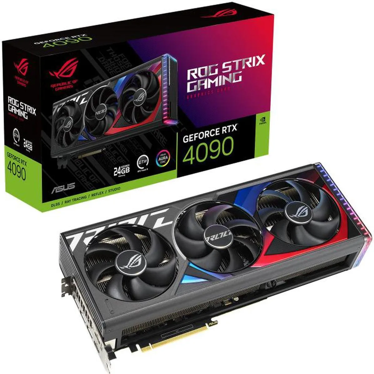 Triple-fan graphics card with vented diecast shroud and backplate