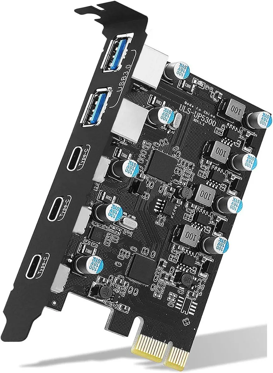 ESTONE ESTONE PCIE22A3C 5-Port PCIe USB 3.0 Card (3× Type C, 2× Type A) — ürün fotoğrafı