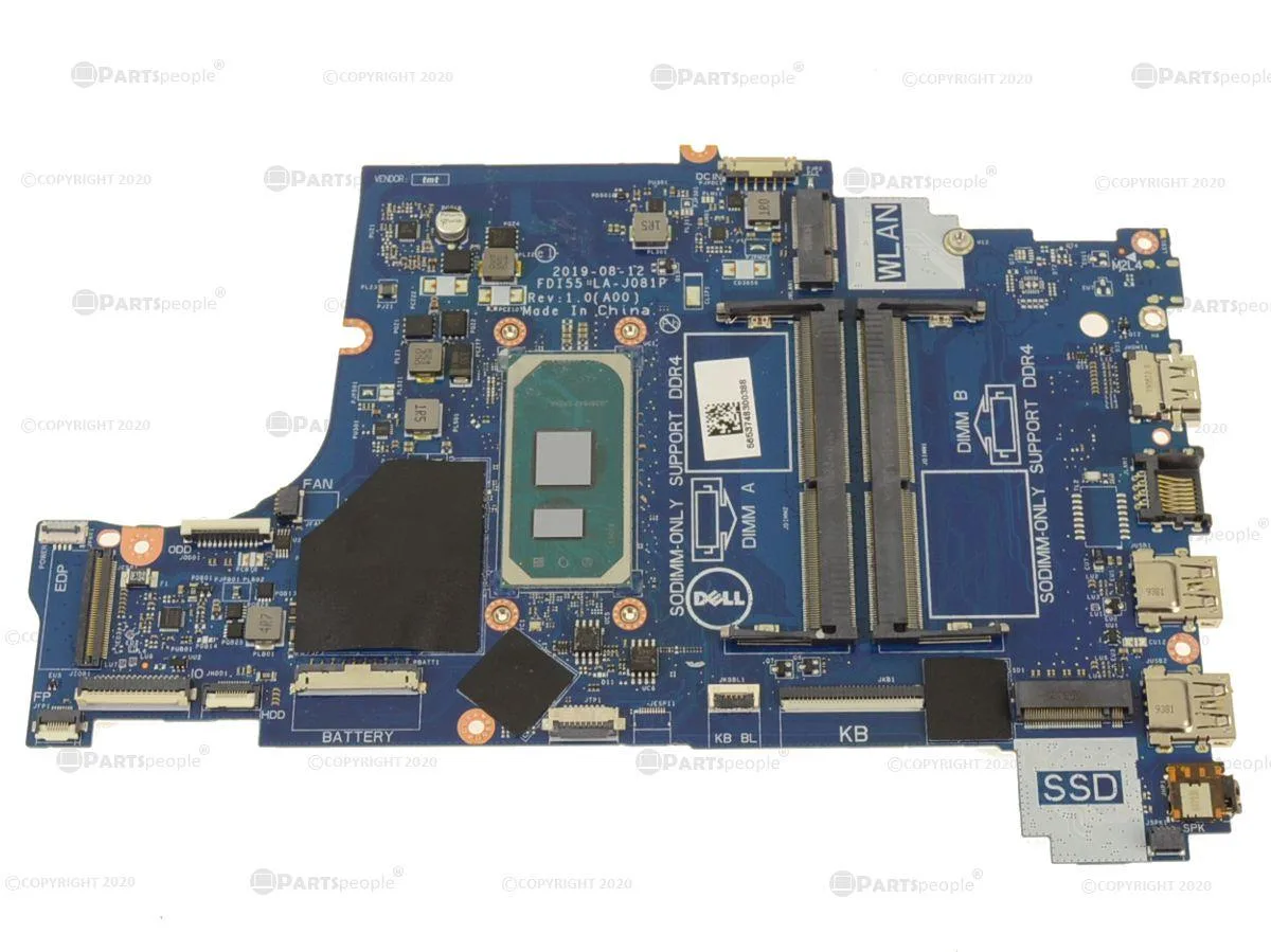 DELL DELL Inspiron 5593 Motherboard Core i5-10210U 1.6GHz PYKXN — photo du produit