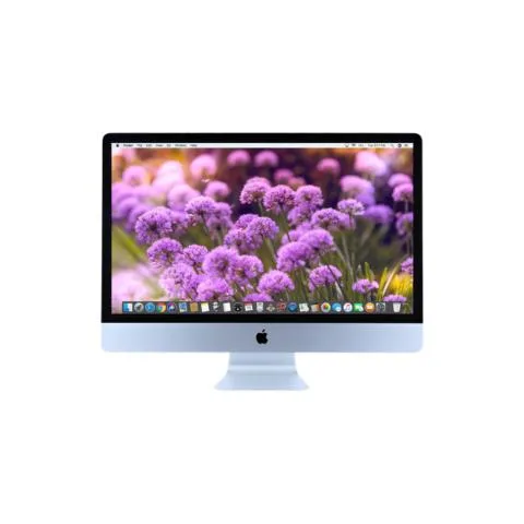 Slim silver aluminium all-in-one desktop with 21.5 inch Retina 4K display