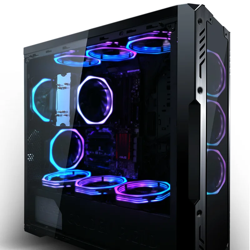 SXDOOL SXDOOL 8×120 mm RGB case fan set with remote — product photo