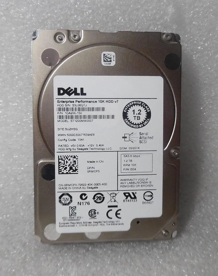 DELL DELL ST1200MM0007 RMCP3 1.2TB SAS 10K 2.5" internal hard drive — foto del producto