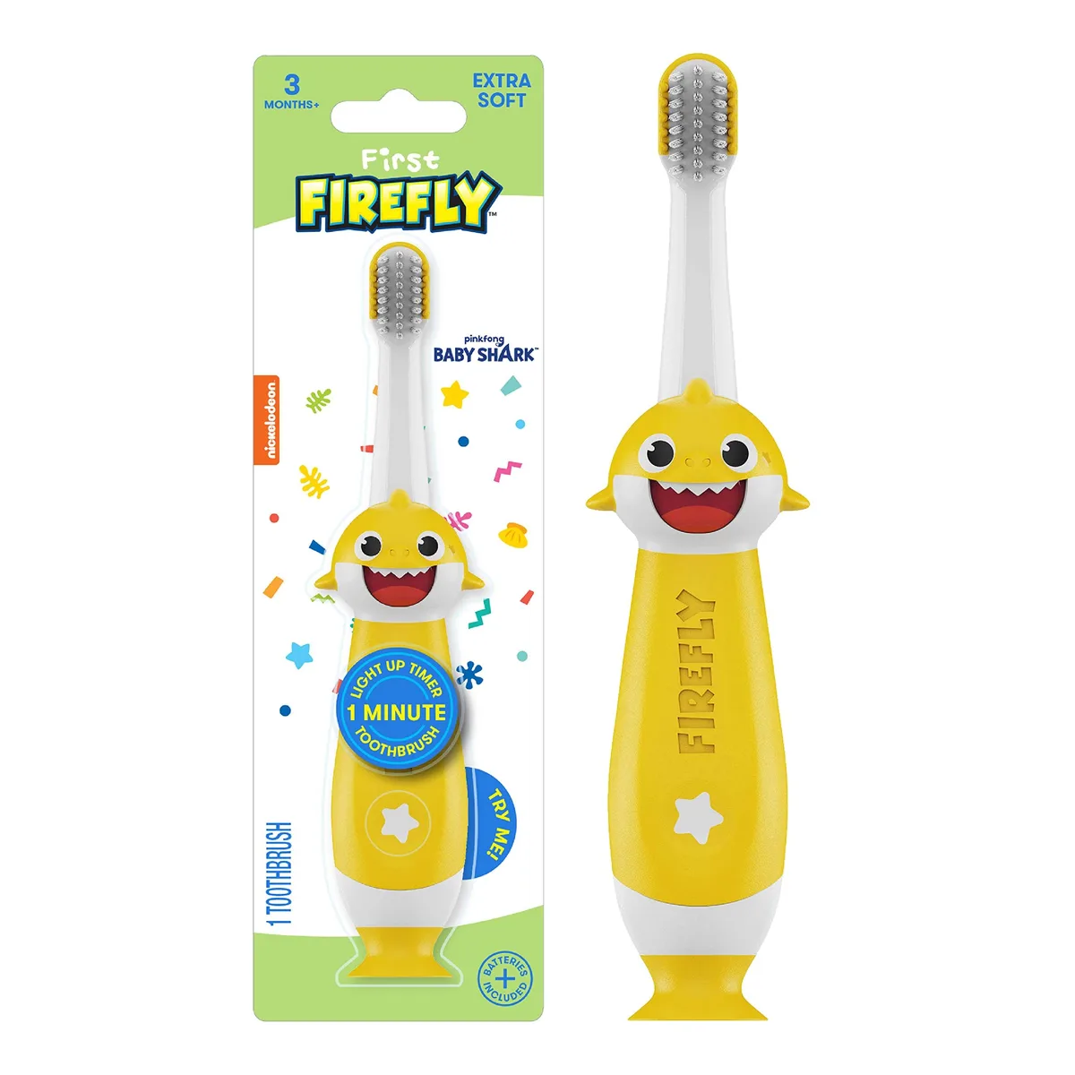  FIREFLY First Firefly Training Light Up Toothbrush Baby Shark Yellow oral care — product photo