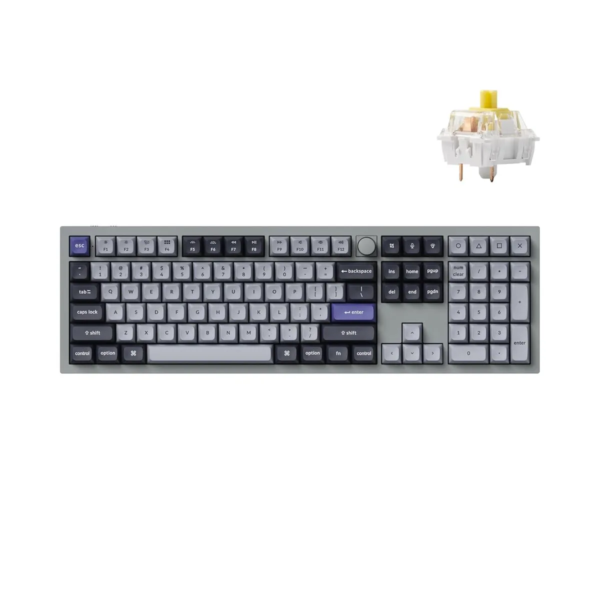 TUKO TUKO Full-Size Gaming Keyboard QMK/VIA Hot-Swappable Bluetooth 5.1 K Pro Banana Switch Grey — product photo