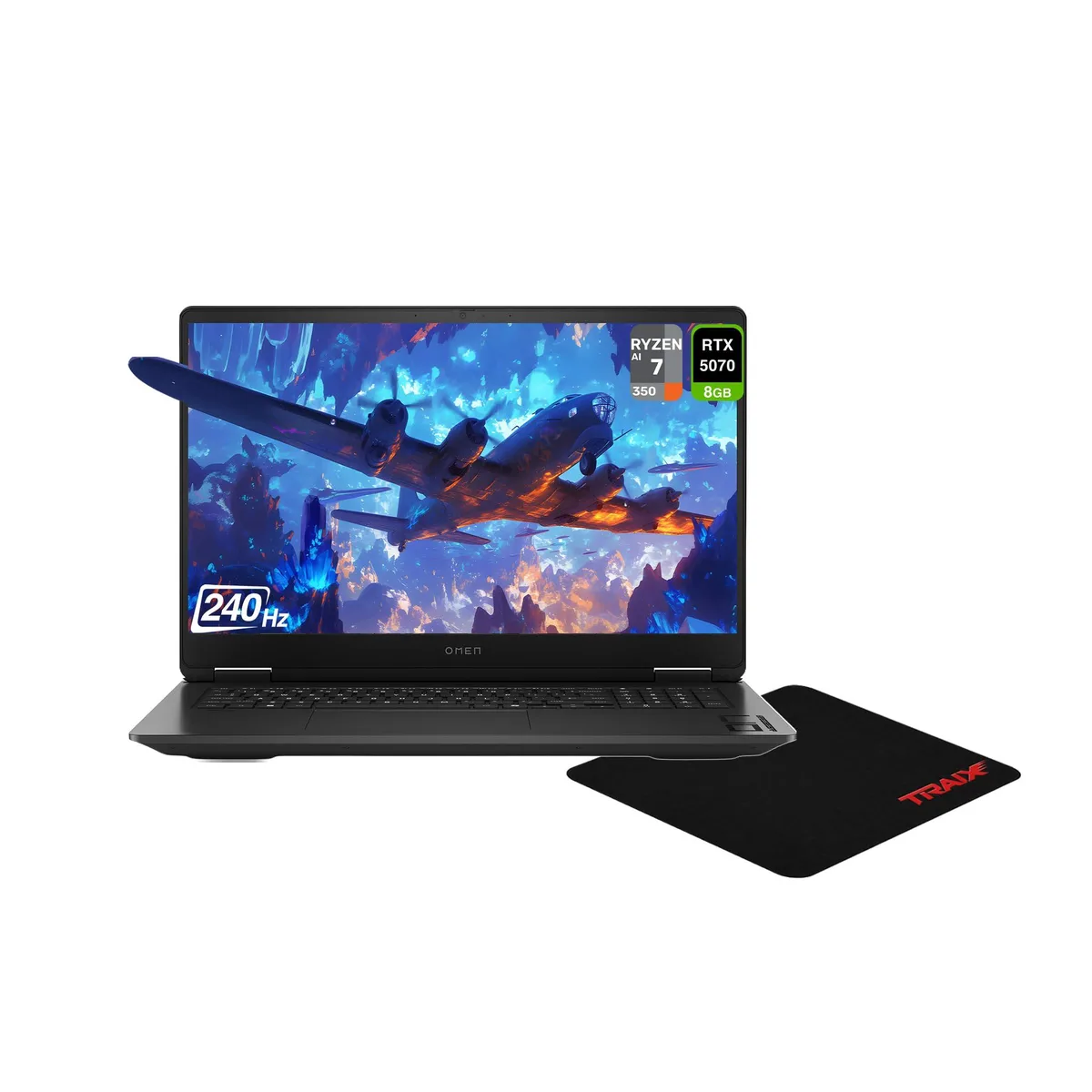 Shadow Black 17.3 inch gaming laptop with one-zone backlit keyboard