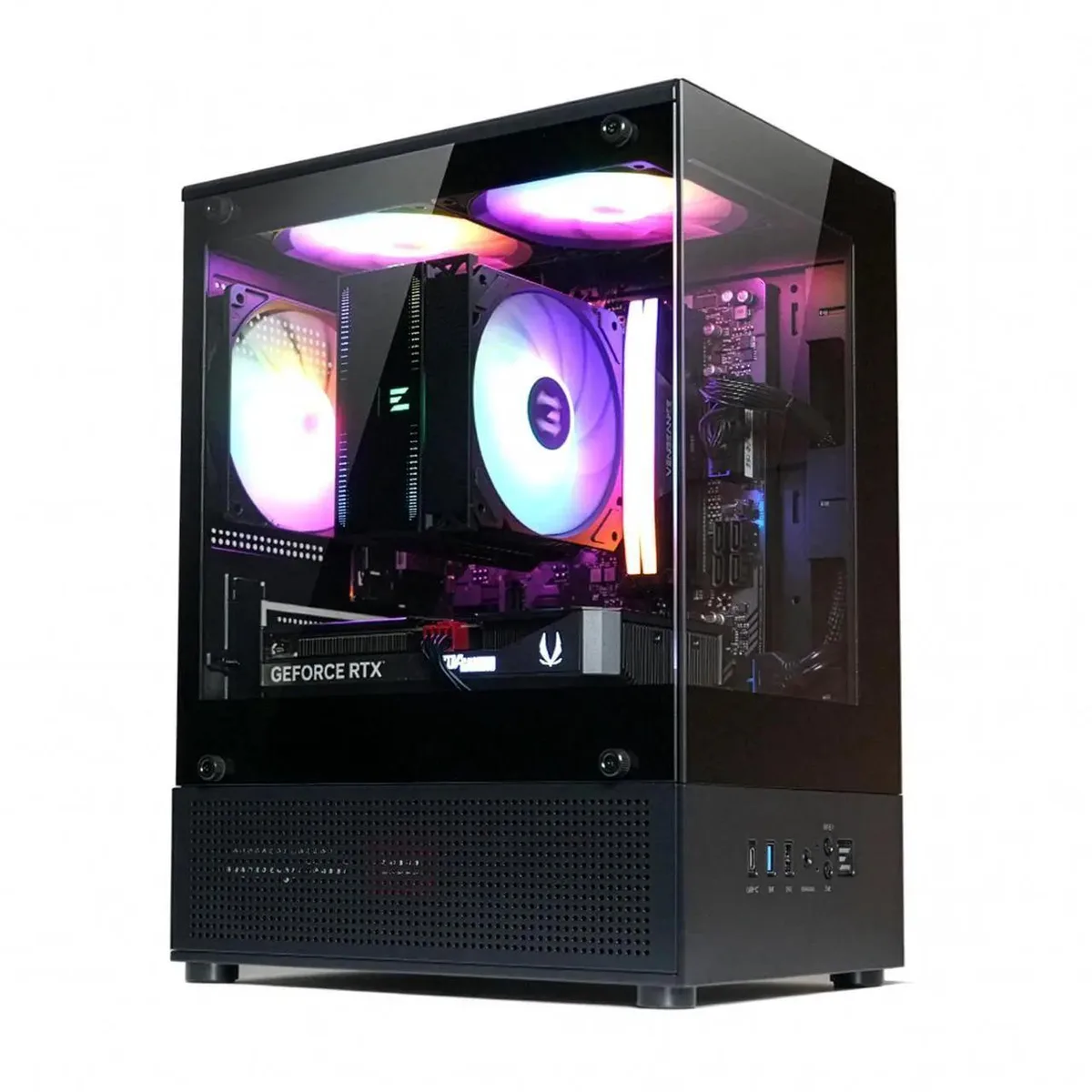 Zalman Zalman Cubix-G Micro-ATX PC Case Black 3 x 120mm FRGB Fans USB Type-C 280mm GPU — photo du produit