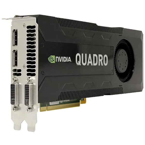 Full-height dual-slot graphics card with silver shroud and rear I/O bracket showing DVI and DisplayPort connectors