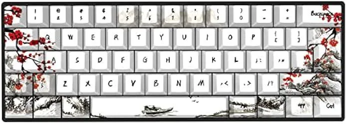 TAURKENAM TAURKENAM Plum Blossom PBT Keycap Set 80 Keys Cherry Profile 60% — product photo