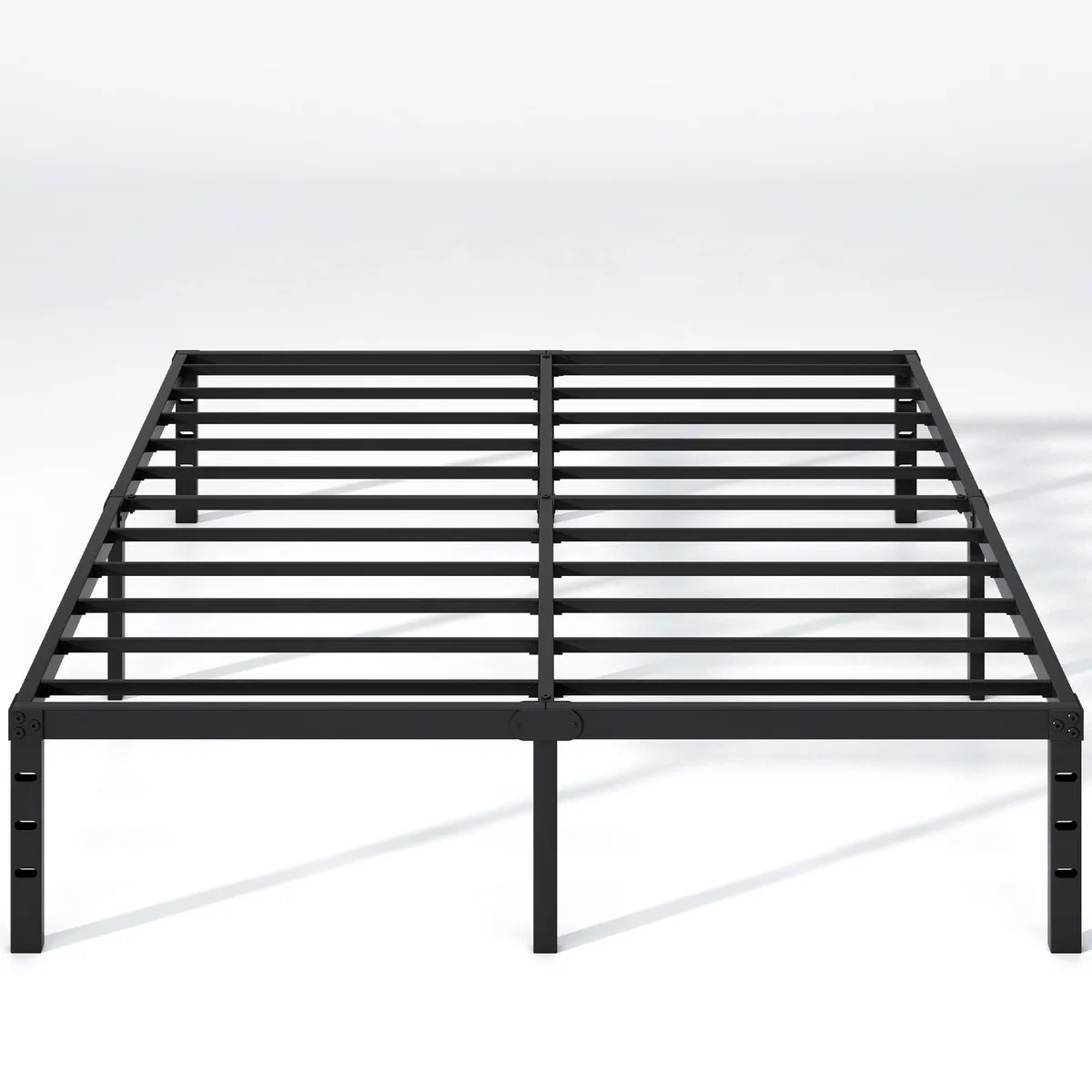  NEW JETO NJT-402004-14 Metal Platform Bed, Queen, 14 Inch, Black — 商品照片
