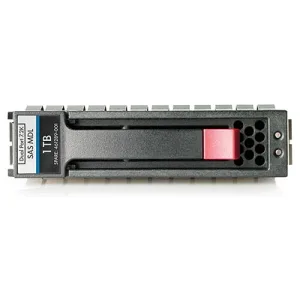 Bare 3.5 inch SAS hard drive with silver metal casing and exposed circuit board