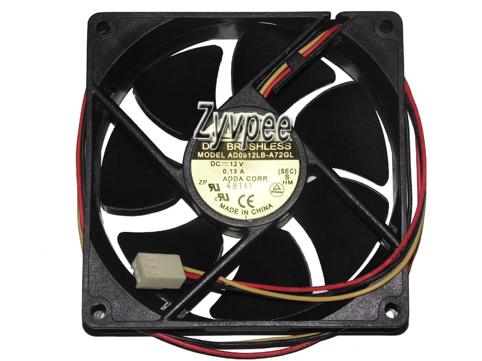Zyvpee Zyvpee AD0912LB-A72GL 90mm 12V 0.13A 3-pin case fan — foto del producto