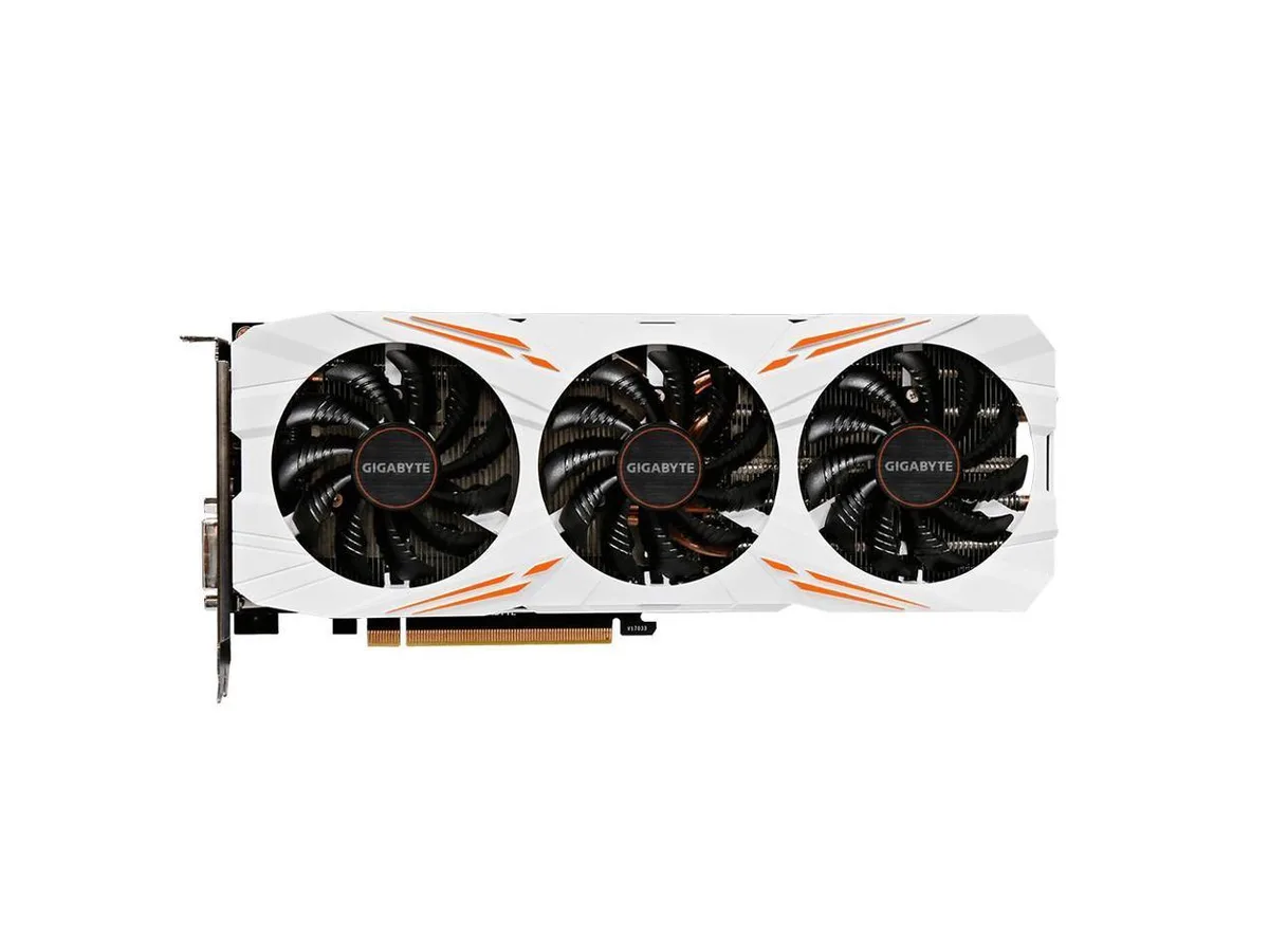 White triple-fan ATX graphics card with silver accents, 37 mm deep