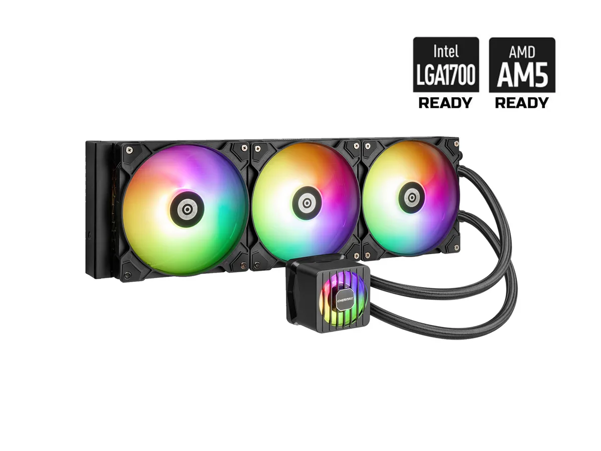 ENERMAX ENERMAX ELC-LMF420T-ARGB 420 mm liquid cooler with 38 mm radiator, 60 mm VRM fan, ARGB — product photo
