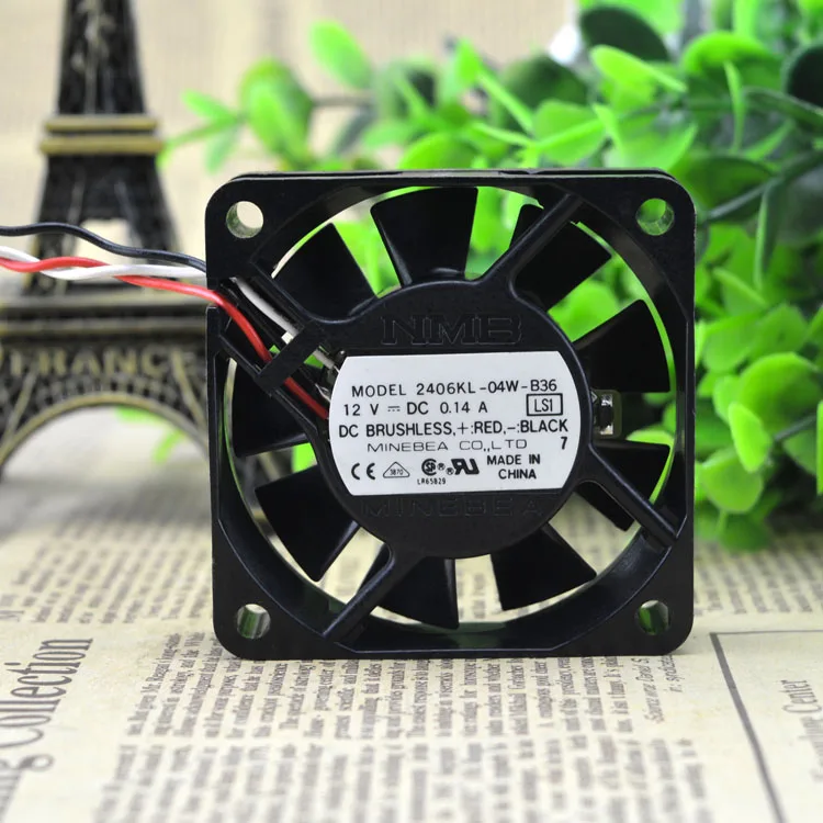 Fans Fans 2406KL-04W-B36 case fan 60x60x15mm 12V 0.14A 1500rpm 12dBA 30.3CFM — product photo