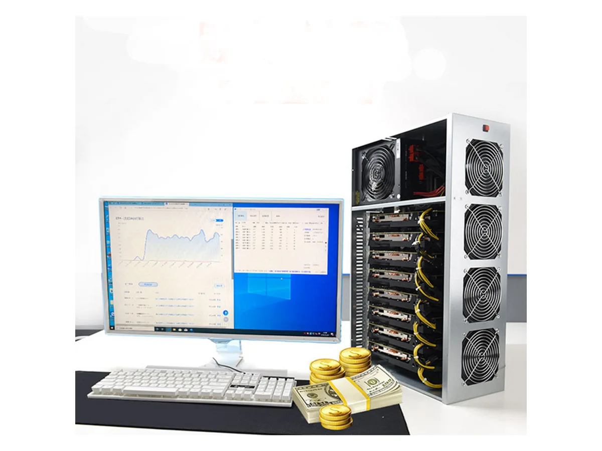 SUIUBUY SUIUBUY BTC-D37 8 GPU mining hardware 55mm 1800W 4GB DDR3 128GB SSD — photo du produit