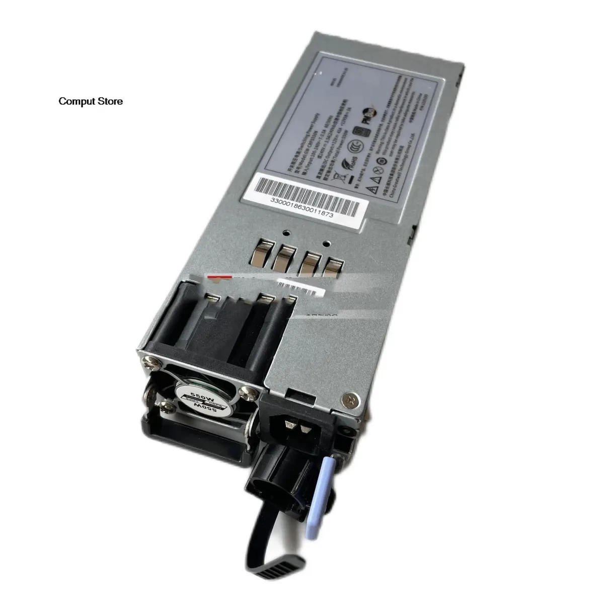 KHACHIMO 550W server power supply unit, rectangular metal housing, matte black finish