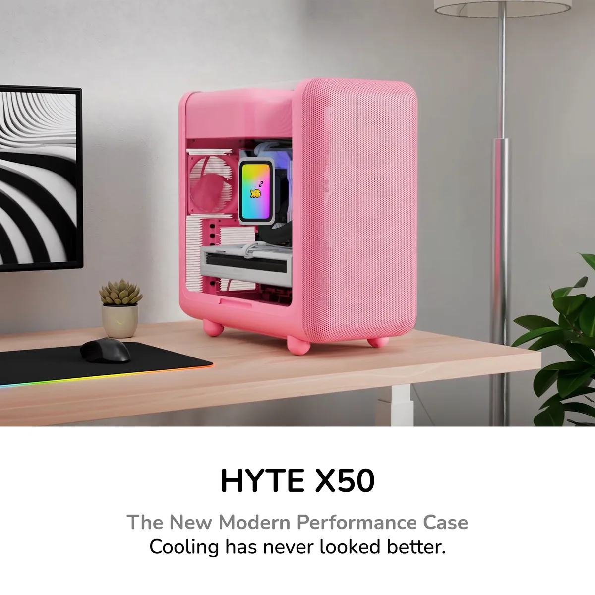 HYTE HYTE X50 CS-HYTE-X50G-SM PC case Pink — product photo