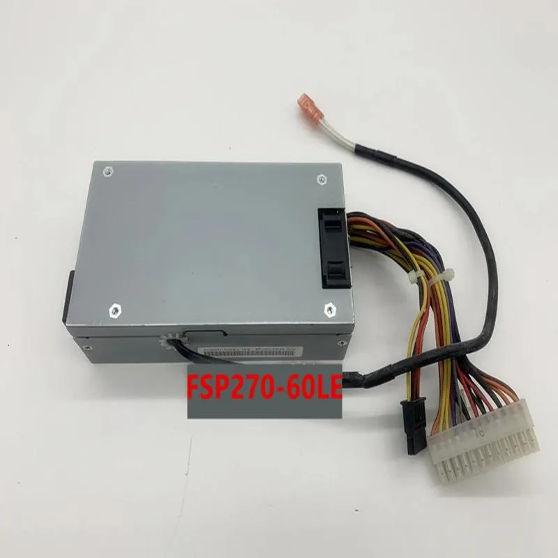 Compact 1U ATX power supply with gold finish and cooling fan