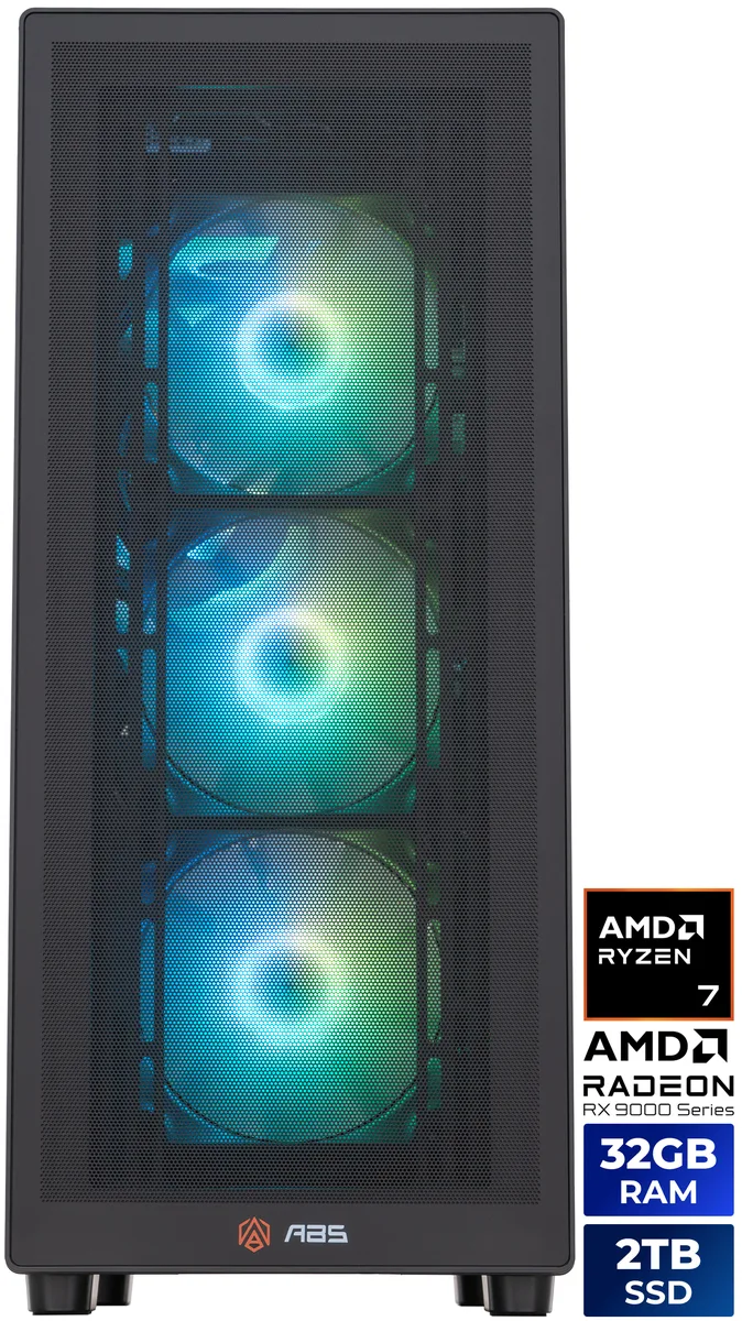 ABS ABS NPH#382 gaming PC Ryzen 7 9800X3D Radeon RX 9070 XT 16GB 32GB DDR5 6000 2TB — photo du produit