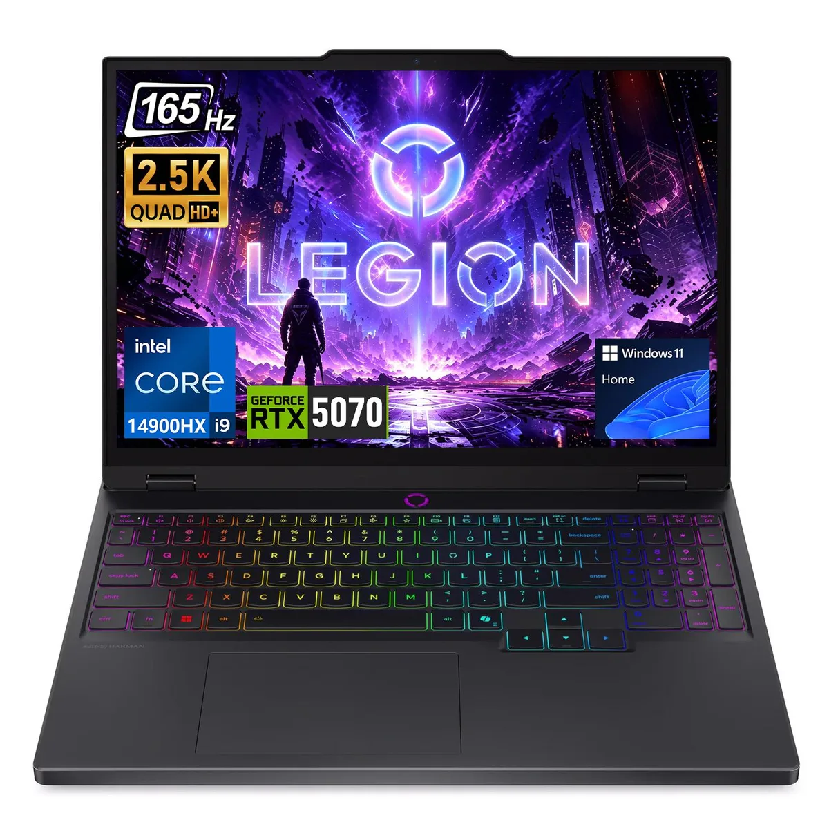 Lenovo Lenovo Legion 5 gaming laptop 15.1" OLED 165Hz QHD+ Intel Core i9-14900HX RTX 5070 64GB DDR5 — product photo