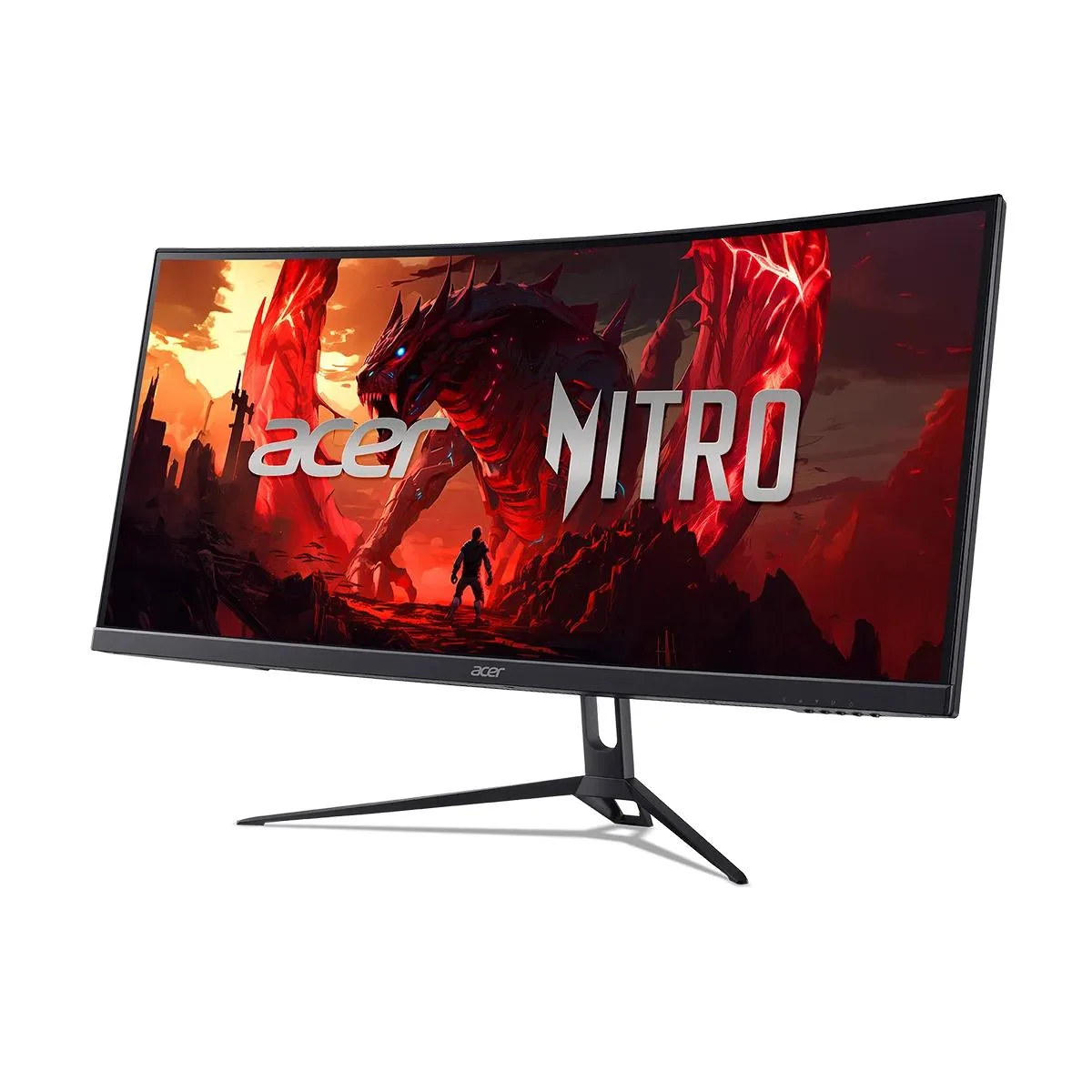 Black 29.5 inch curved ultrawide gaming monitor with 1800R curvature