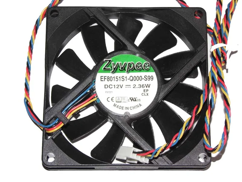 Zyvpee Zyvpee EF80151S1-Q000-S99 80x15mm 12V 2.36W 4-pin case fan — foto produk
