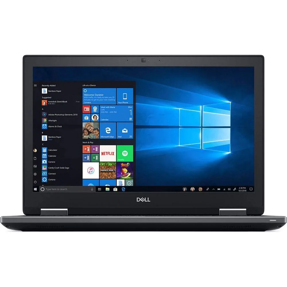 Silver 17.3 inch Dell Precision 7730 mobile workstation closed lid