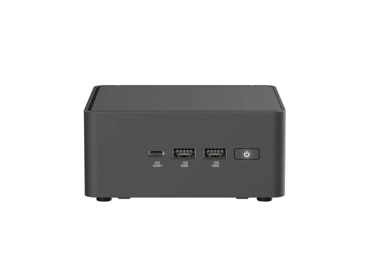 Tall black mini PC barebone with toolless chassis
