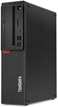 Small black desktop tower, compact form factor, matte finish