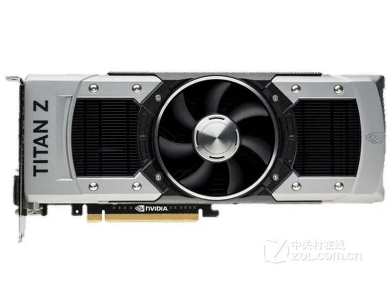 Dual-GPU graphics card with matte black shroud and silver accents
