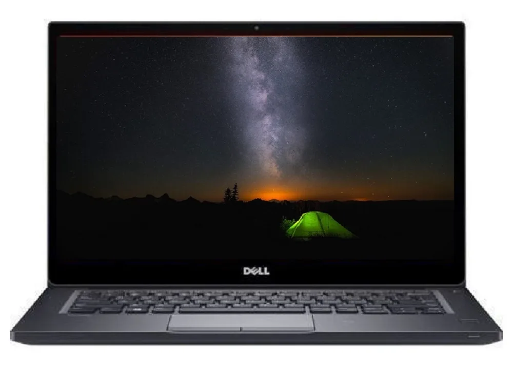 Black Dell Latitude E7480 ultrabook, 14 inch glossy screen, webcam, no optical drive