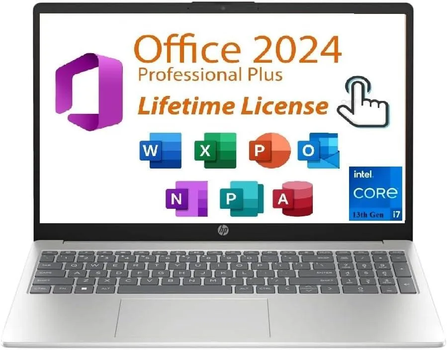 HP HP 15 laptop i7-1355U 32GB 2TB SSD 15.6" FHD Touchscreen Silver — photo du produit