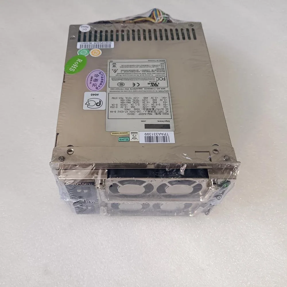 Redundant server power supply unit in 4U metal chassis with dual modules