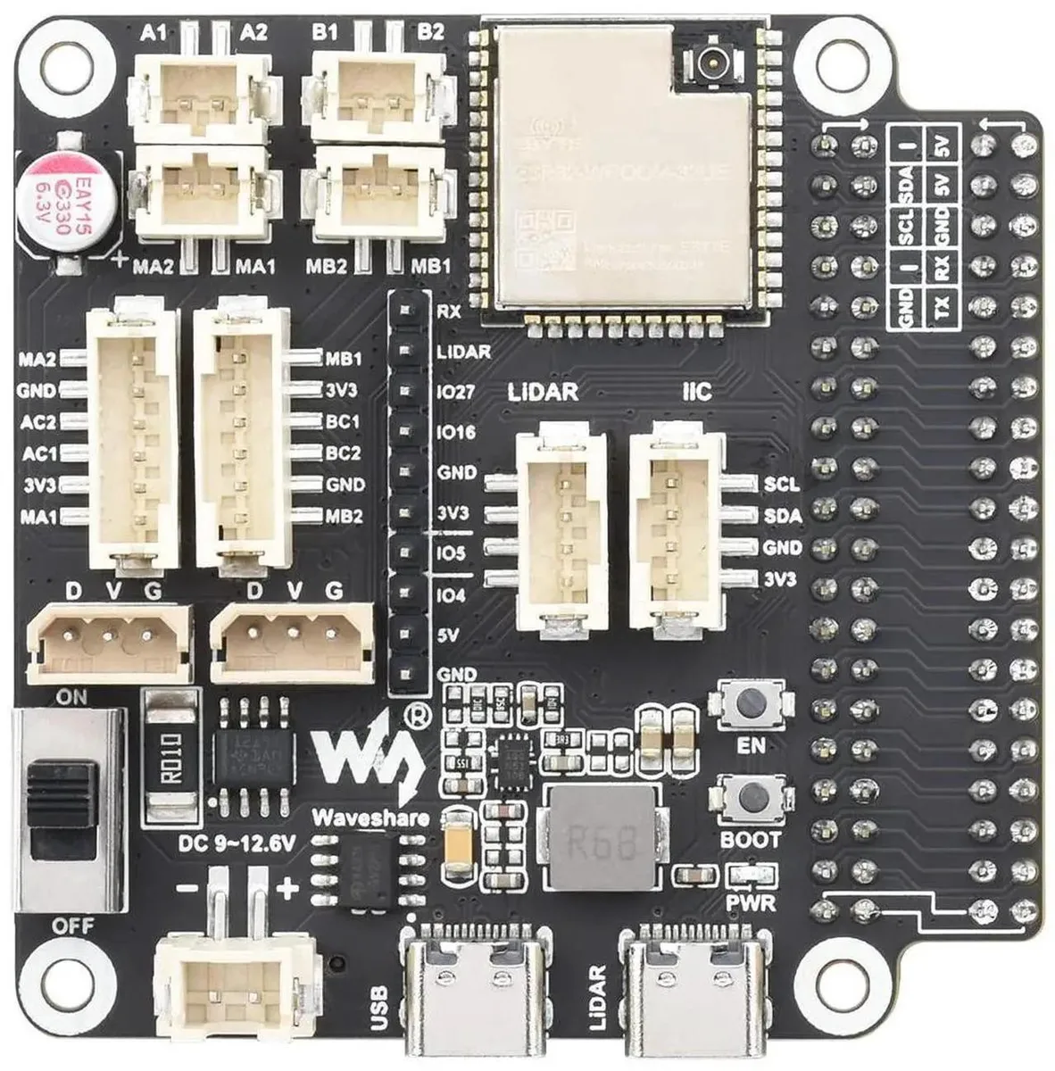 SMUGDESK SMUGDESK ESP32 Robot Driver Board TB6612FNG Raspberry Pi Jetson Nano — foto produk