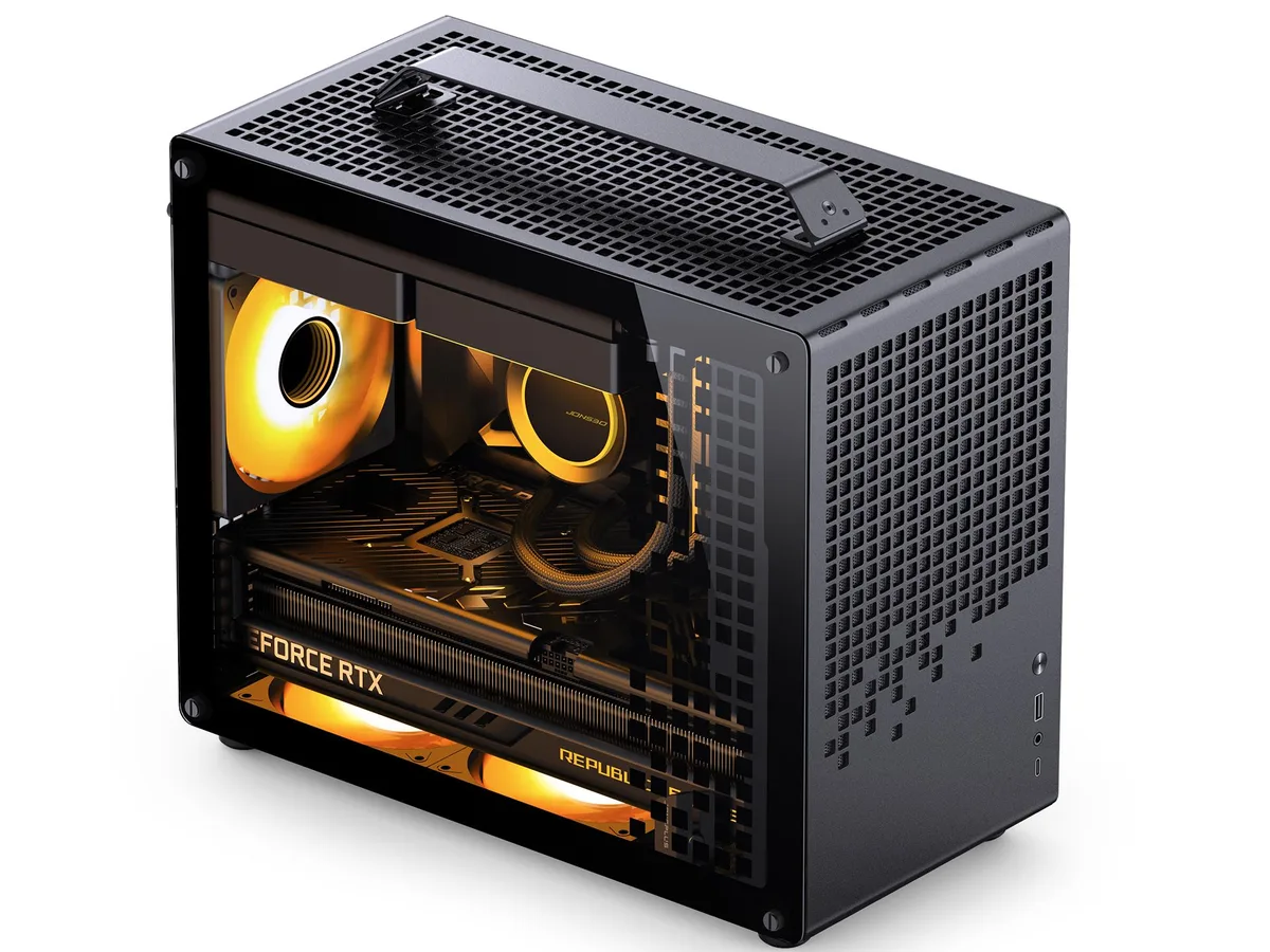 JONSPLUS JONSPLUS Z20 BLACK Micro-ATX Case with Detachable Handle — product photo